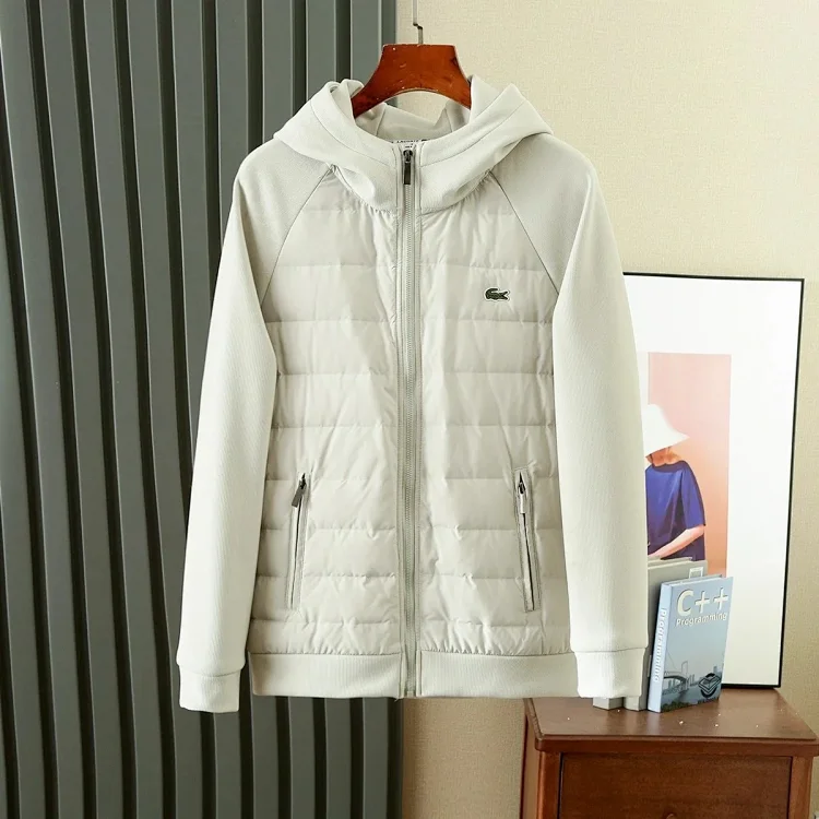 Lacoste Beige Hooded Puffer Ja